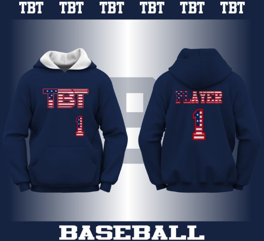 Hooded Sweatshirt: Navy Blue