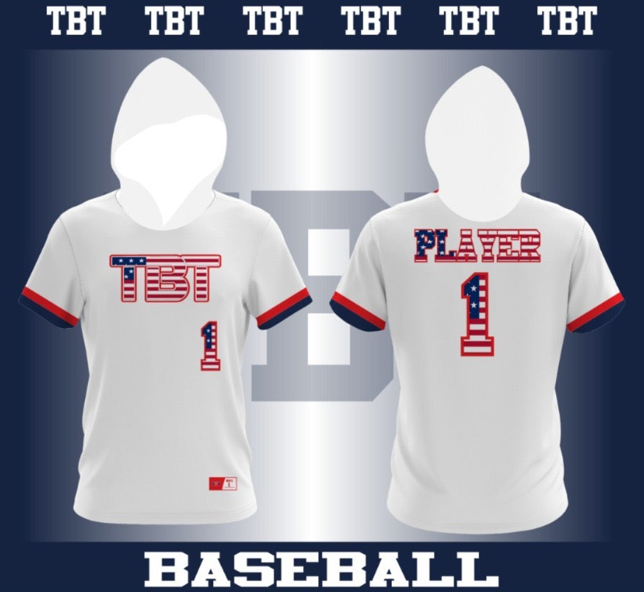 Short Sleeve Hoodie: White