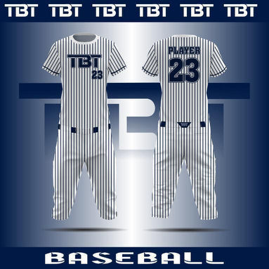8U/14U Jersey #2: Pinstripe