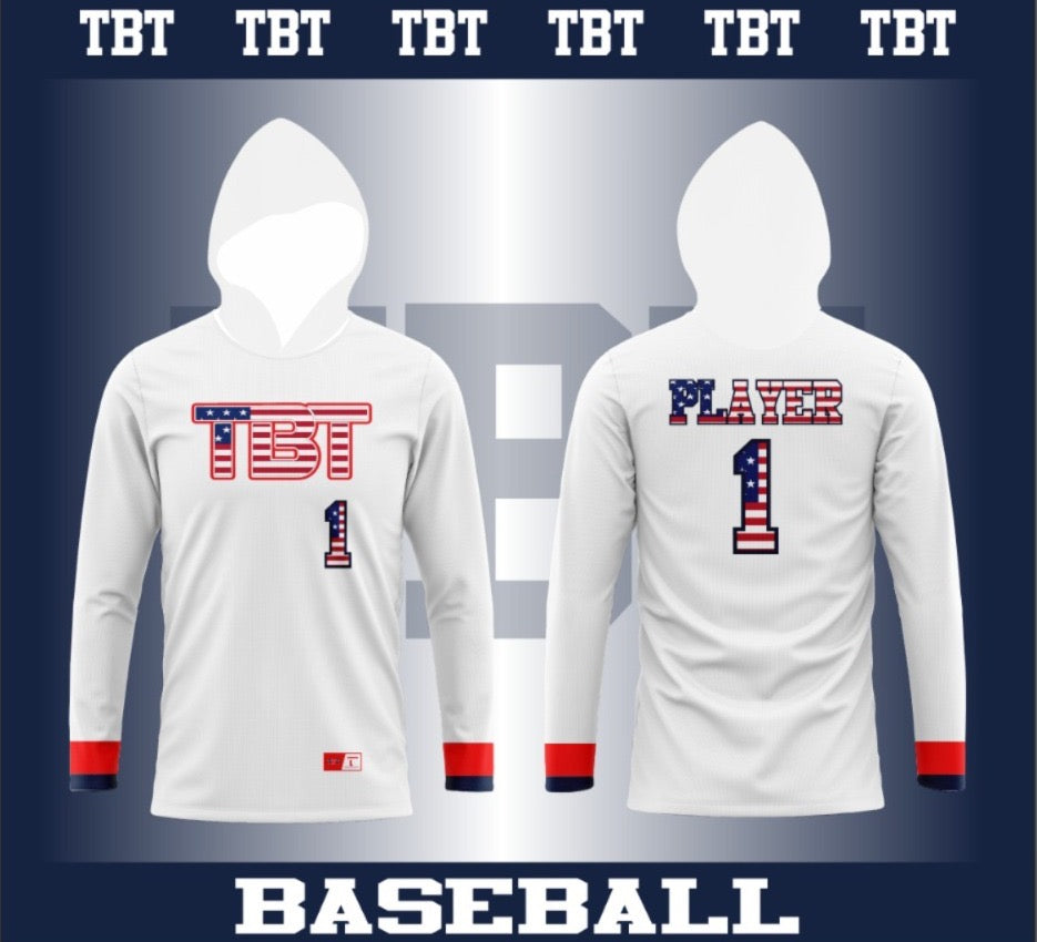 Long Sleeve Hoodie: White