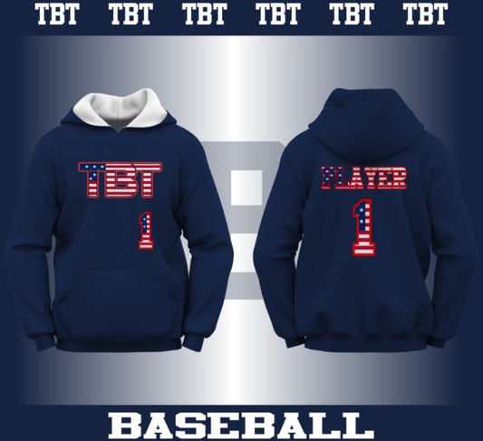 Hooded Sweatshirt: Navy Blue