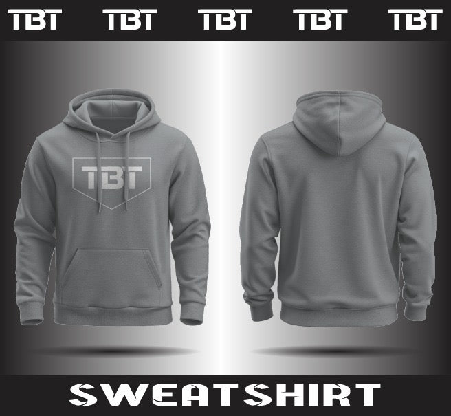 Hoodie; Gray with White TBT