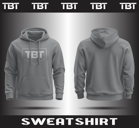 Hoodie; Gray with White TBT