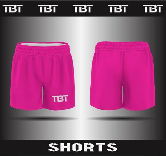Shorts Neon Pink White Letters